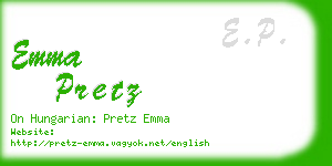 emma pretz business card